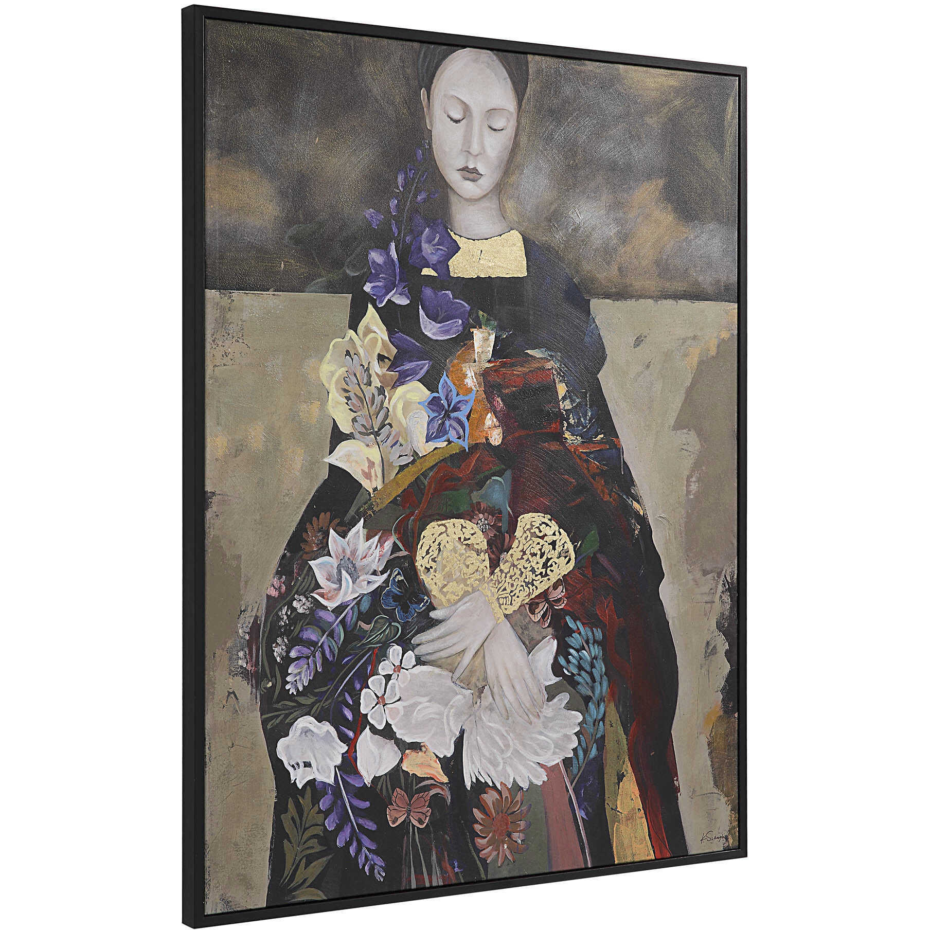 Sarai Multiple/Gold Canvas Art