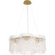 Brookstreet 6 Light 29.5 inch Legacy Brass Pendant Ceiling Light in Clear Handmade Glass