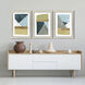 Abstract Blue and Gray and White and Yellow Framed Art