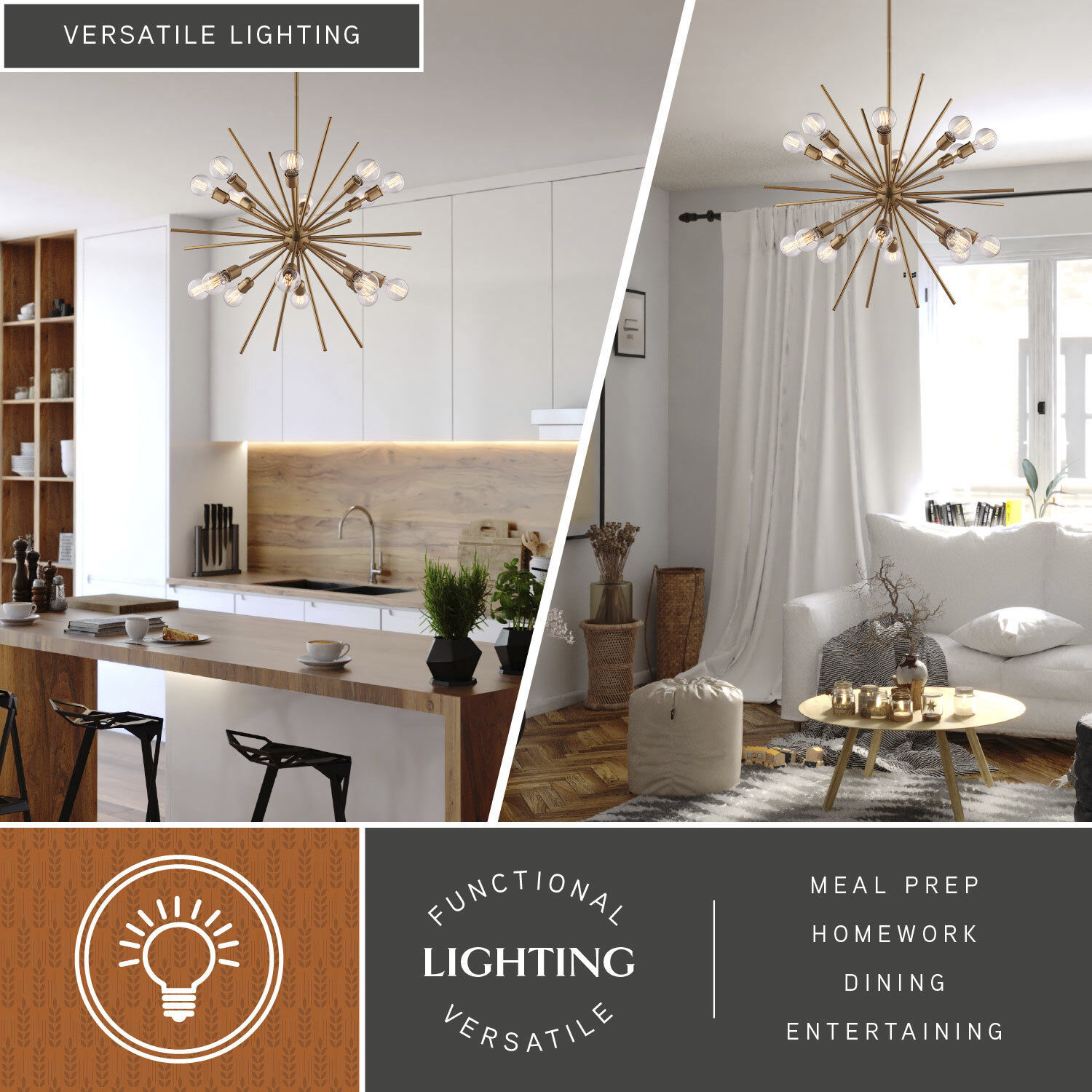 Estelle 16 Light 36 inch Natural Brass Pendant Ceiling Light