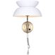 Mila 1 Light 13 inch Gold/Matte White Wall Fixture Wall Light