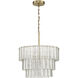 Museo 12 Light 29.5 inch Satin Brass Pendant Ceiling Light