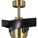 Insigna 60 inch Vintage Brass with Matte Black Blades Ceiling Fan