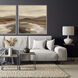 Cinnamon Riverbank Brown and Beige and Rust and White Canvas