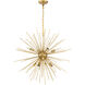 Timber 8 Light 30 inch Brass Pendant Ceiling Light