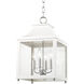 Leigh 4 Light 11.5 inch Polished Nickel and White Pendant Ceiling Light