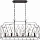 Zucca 6 Light 42.5 inch English Bronze and Antique Gold Linear Chandelier Ceiling Light