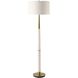 Faro 61 inch 150.00 watt White Marble and Brushed Antique Brass Floor Lamp Portable Light