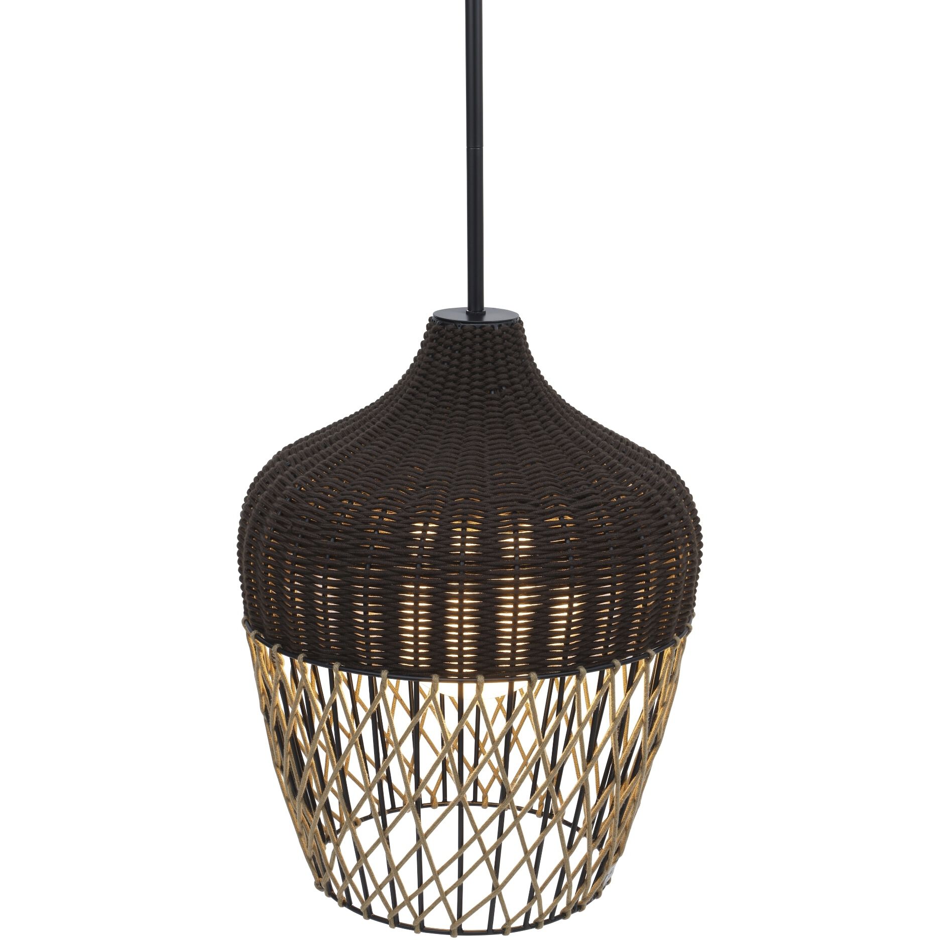 Hannah 1 Light 22 inch Black Outdoor Pendant, Both Indoor/Outdoor