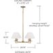 Gilda 4 Light 29.75 inch Aged Brass Chandelier Ceiling Light