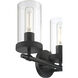 Lily 3 Light 20 inch Matte Black Vanity/Bath Bar Wall Light
