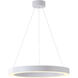 Canada LED 25.5 inch Matte White Chandelier Ceiling Light
