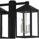 Nyack 6 Light 93 inch Black with Brushed Nickel Cluster Outdoor Post Light
