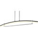 Arc LED 43.5 inch Chrome Linear Chandelier Ceiling Light