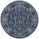 Zeus 96 inch Navy/Dark Purple/Aqua/Pale Blue Rugs, Wool