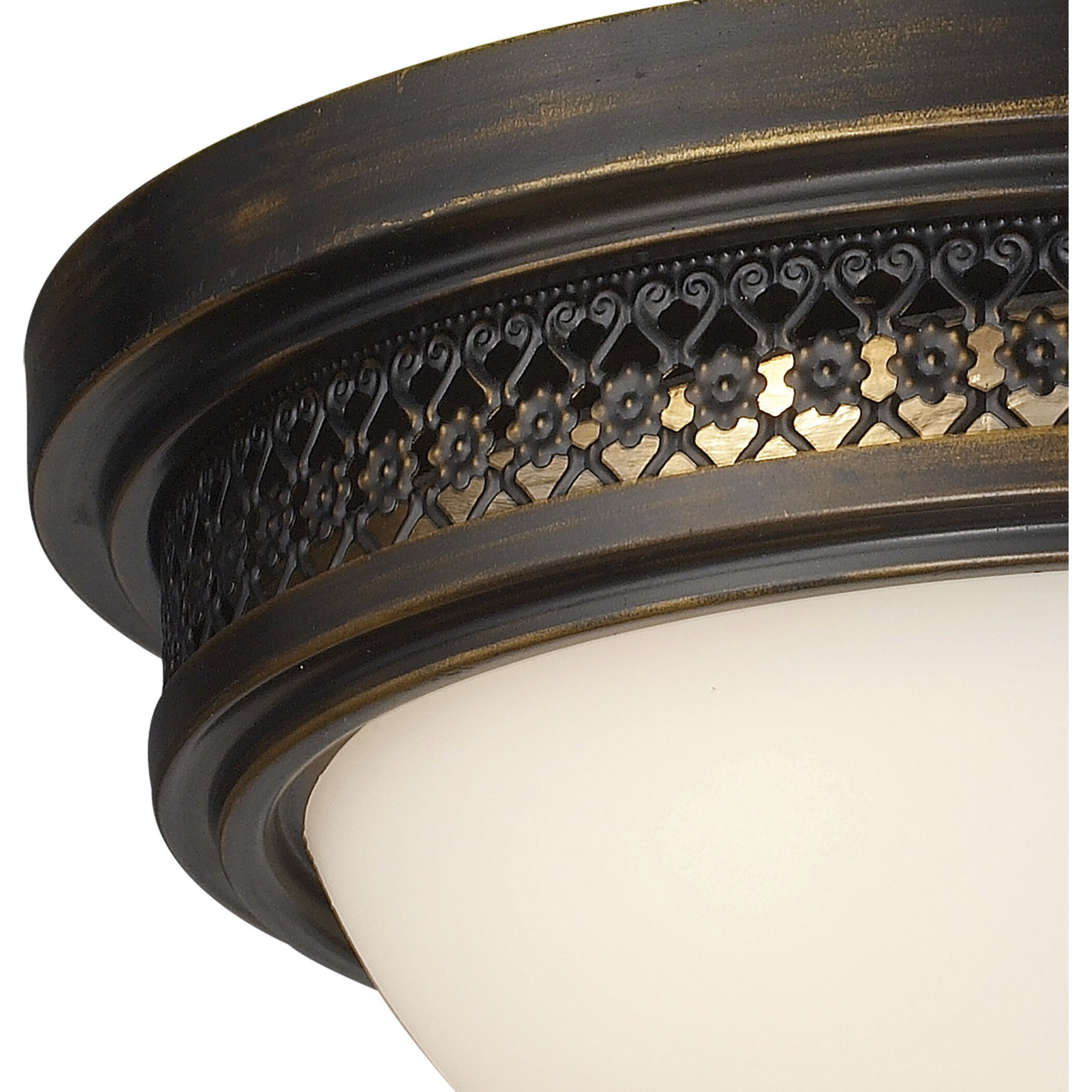 Georgia 2 Light 13 inch Golden Bronze Flush Mount Ceiling Light