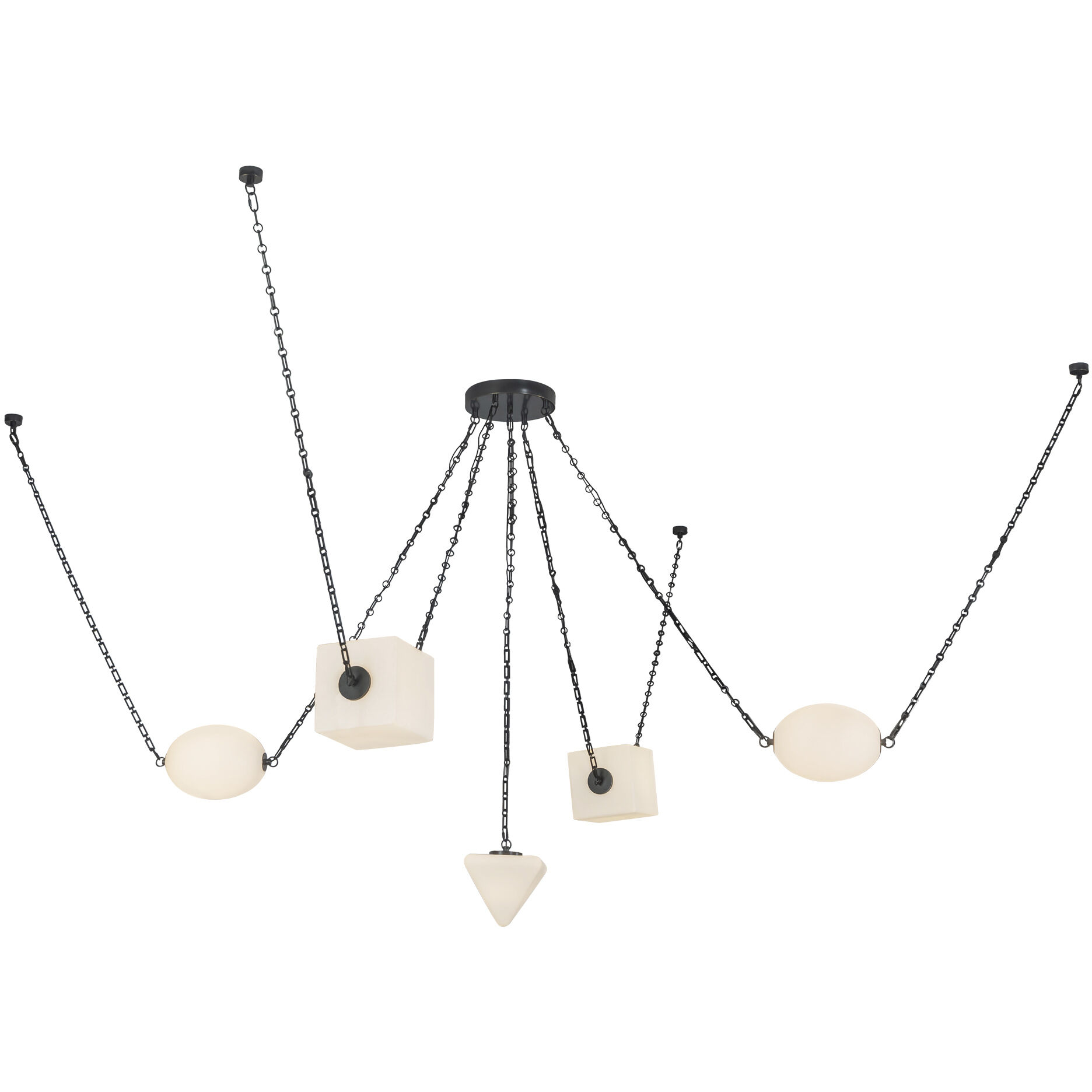 Mineral 10 inch Urban Bronze and Matte Opal Glass Chandelier Ceiling Light in Opal Glass Shade