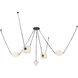 Mineral 10 inch Urban Bronze and Matte Opal Glass Chandelier Ceiling Light in Opal Glass Shade