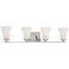 Treme Vanity Light Wall Light in Brushed Nickel