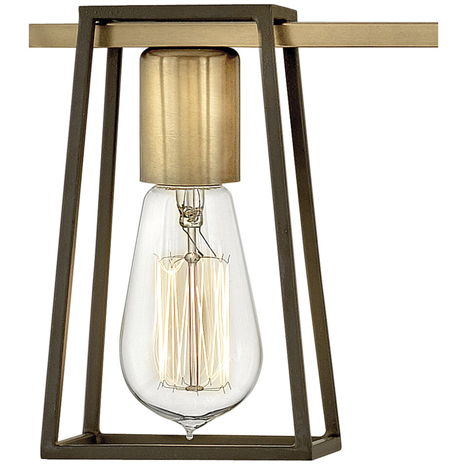 Filmore 3 Light 24 inch Heritage Brass with Oil Rubbed Bronze Vanity Light Wall Light