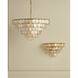 Bon Vivant 5 Light 30.25 inch Natural/Contemporary Gold Chandelier Ceiling Light, Semi-Flush Mount Convertible