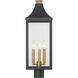 Hurstborne 3 Light 25 inch Dark Matte Black and Painted Legacy Brass Outdoor Post Lantern
