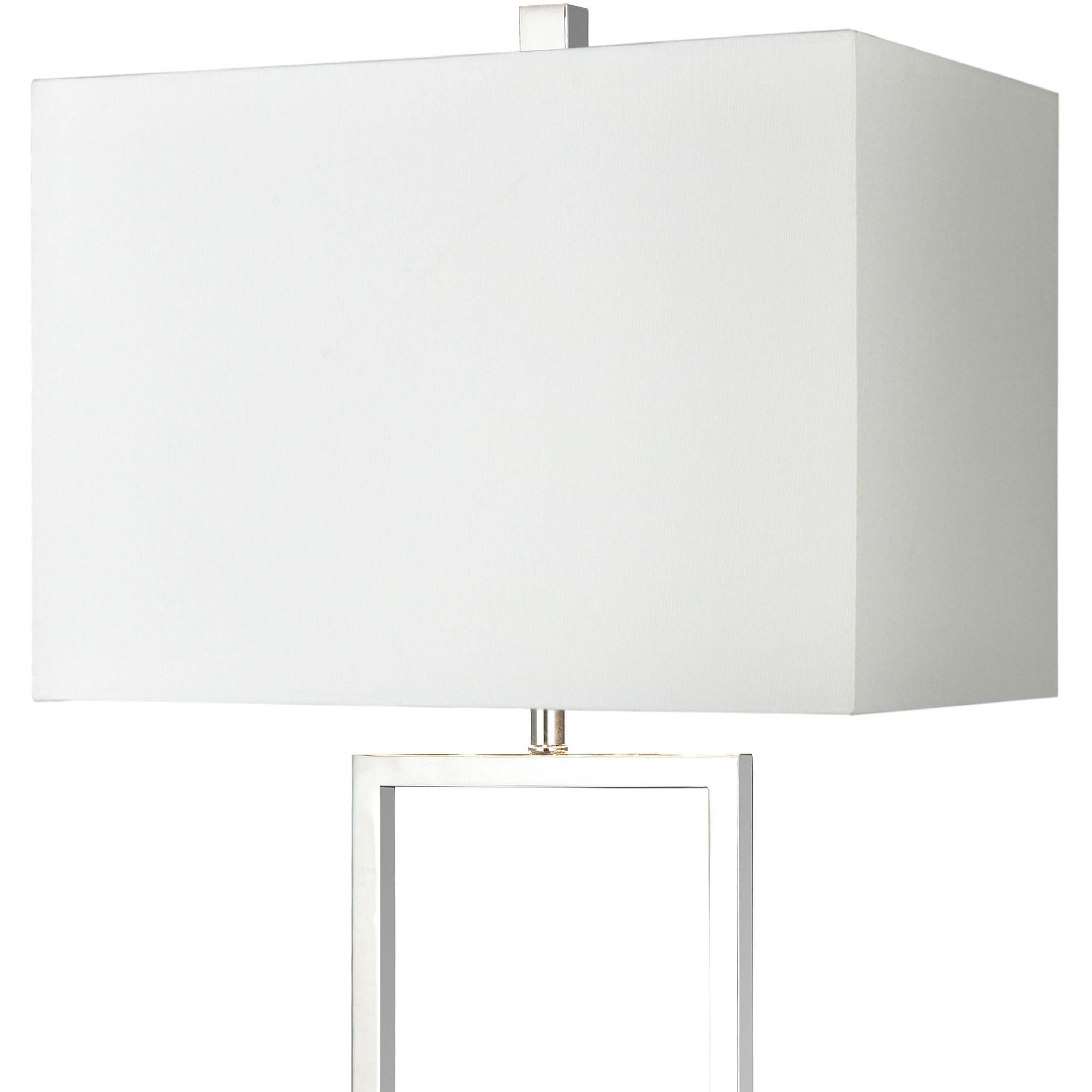 Dunstan Mews 31 inch 150 watt Chrome with White Table Lamp Portable Light