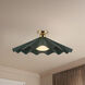 Furrow 1 Light 25 inch Pine Green Semi-Flush Mount Ceiling Light