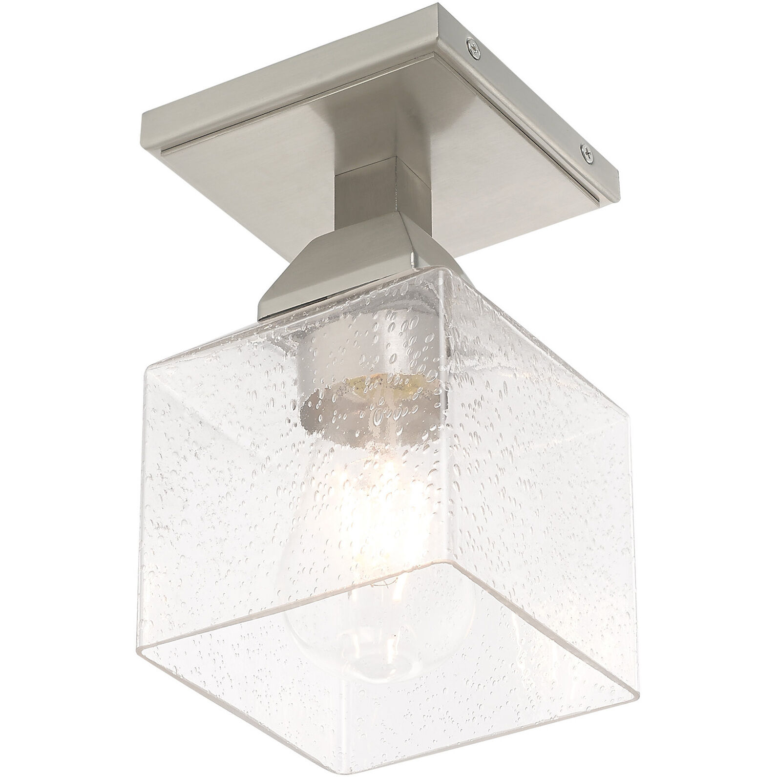 Aragon 1 Light 5 inch Brushed Nickel Semi-Flush Mount Ceiling Light