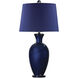 Helensburugh 34 inch 150 watt Navy with Black Nickel Table Lamp Portable Light