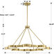 Orson 8 Light 38.5 inch Modern Gold Chandelier Ceiling Light