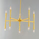 Rome 10 Light 23.5 inch Satin Brass Chandelier Ceiling Light