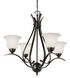 Aspen 4 Light 22 inch Rubbed Oil Bronze Chandelier Ceiling Light