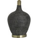 Cameron 30 inch 100.00 watt Black and Brown and Brass Table Lamp Portable Light
