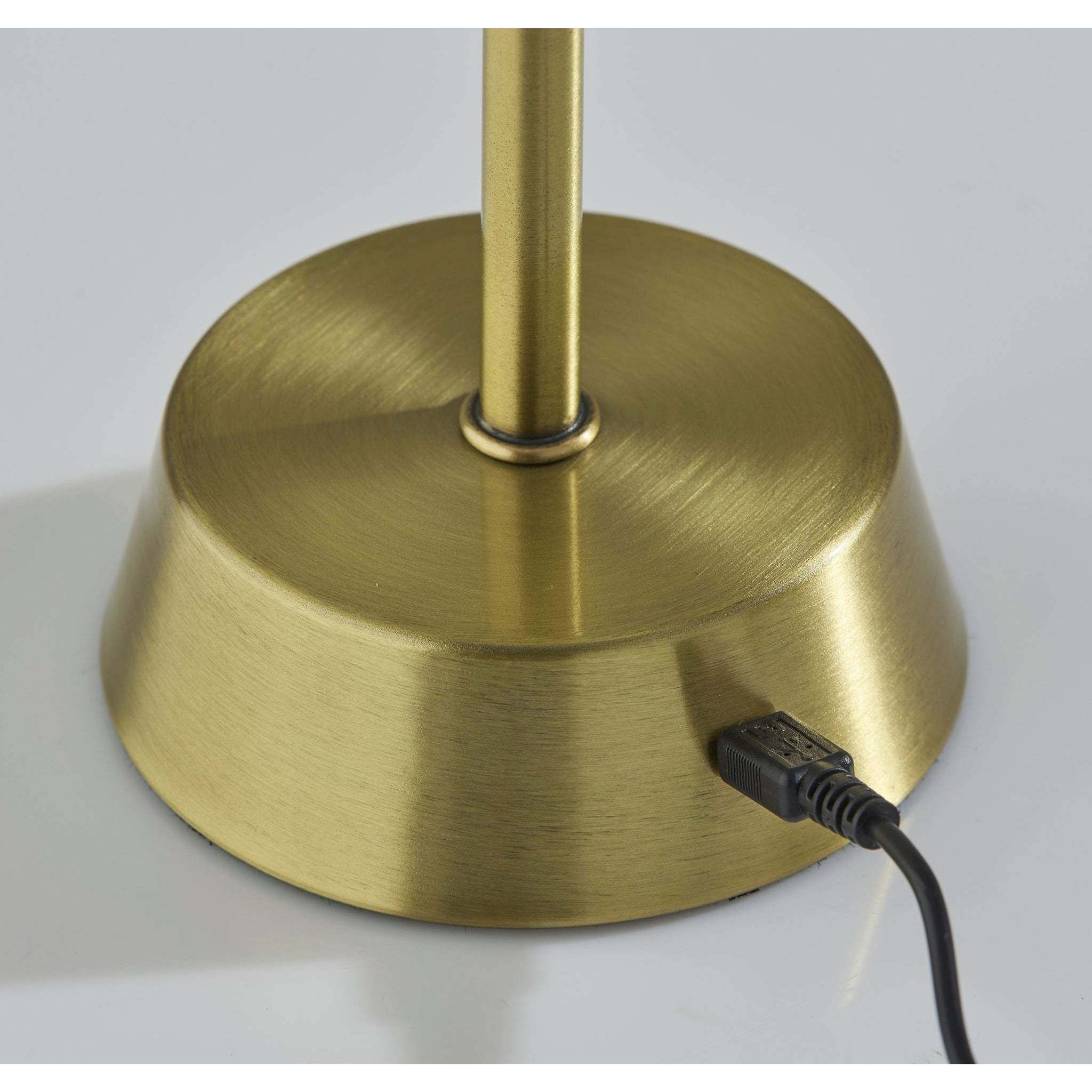 Bobby 14 inch 1.50 watt Antique Brass LED Cordless Table Lamp Portable Light