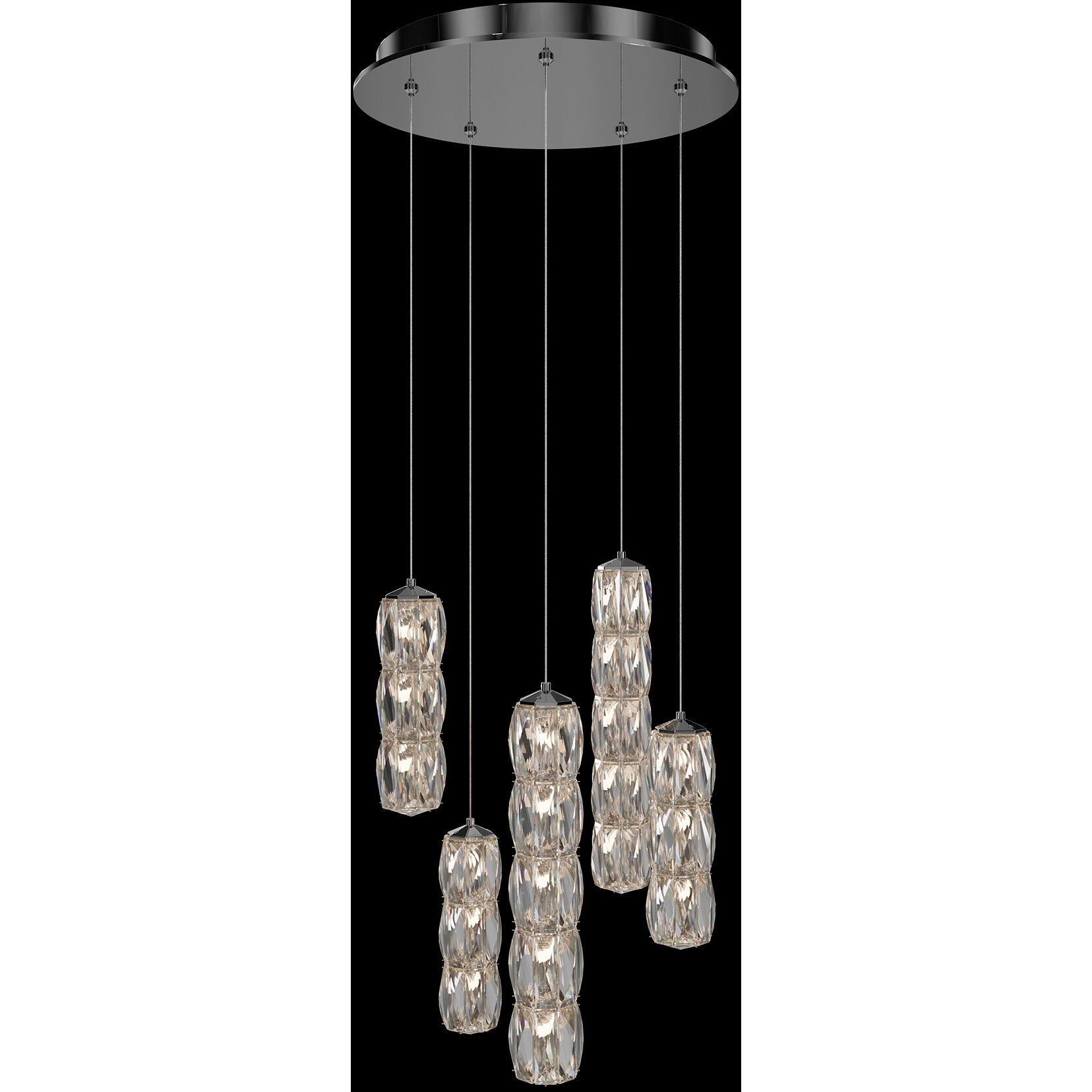Signature Verve LED Polished Stainless Steel Multi-Light Pendant Ceiling Light