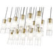 Alton 17 Light 42 inch Modern Gold Linear Chandelier Ceiling Light