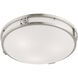 Titania 3 Light 16 inch Brushed Nickel Flush Mount Ceiling Light