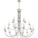 Estate 21 Light 42 inch Brushed Nickel Chandelier Ceiling Light