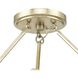Laurel 6 Light 28 inch Gilded Silver Semi-Flush Mount Ceiling Light, Design Series