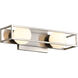 Jenkins LED 15.5 inch Brushed Nickel Vanity Light Wall Light