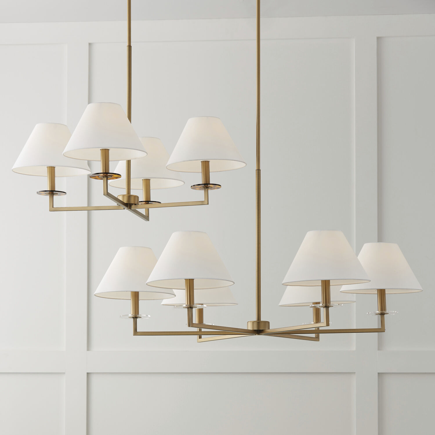Gilda 6 Light 39.75 inch Aged Brass Chandelier Ceiling Light