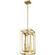 Easton 4 Light 9.25 inch Rubbed Brass Chandelier Ceiling Light