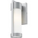Stratford 1 Light 10.5 inch Silver Outdoor Sconce in White Glass