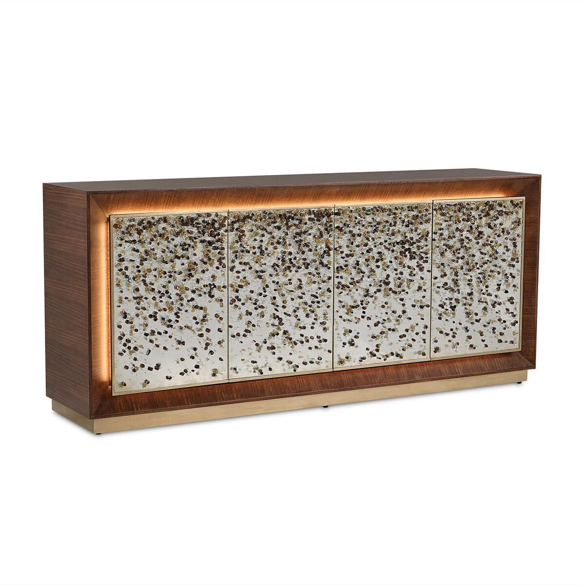 Macallan 87 X 20 inch Lighted Credenza, Four-Door