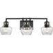 Destin 3 Light 24 inch Black with Silver Accents Bathroom Vanity Light Wall Light