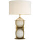 Eternity 29.53 inch 40 watt Alabaster with Antique Brass with French Wiring Table Lamp Portable Light