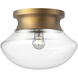Alora Mood Marcel 1 Light 10.88 inch Aged Gold Flush Mount Ceiling Light