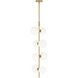 Sean Lavin ModernRail LED 12.8 inch Aged Brass Pendant Ceiling Light in 24V Surface Canopy, Glass Orbs, Integrated LED