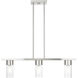 Carson 3 Light 30 inch Brushed Nickel Linear Chandelier Ceiling Light